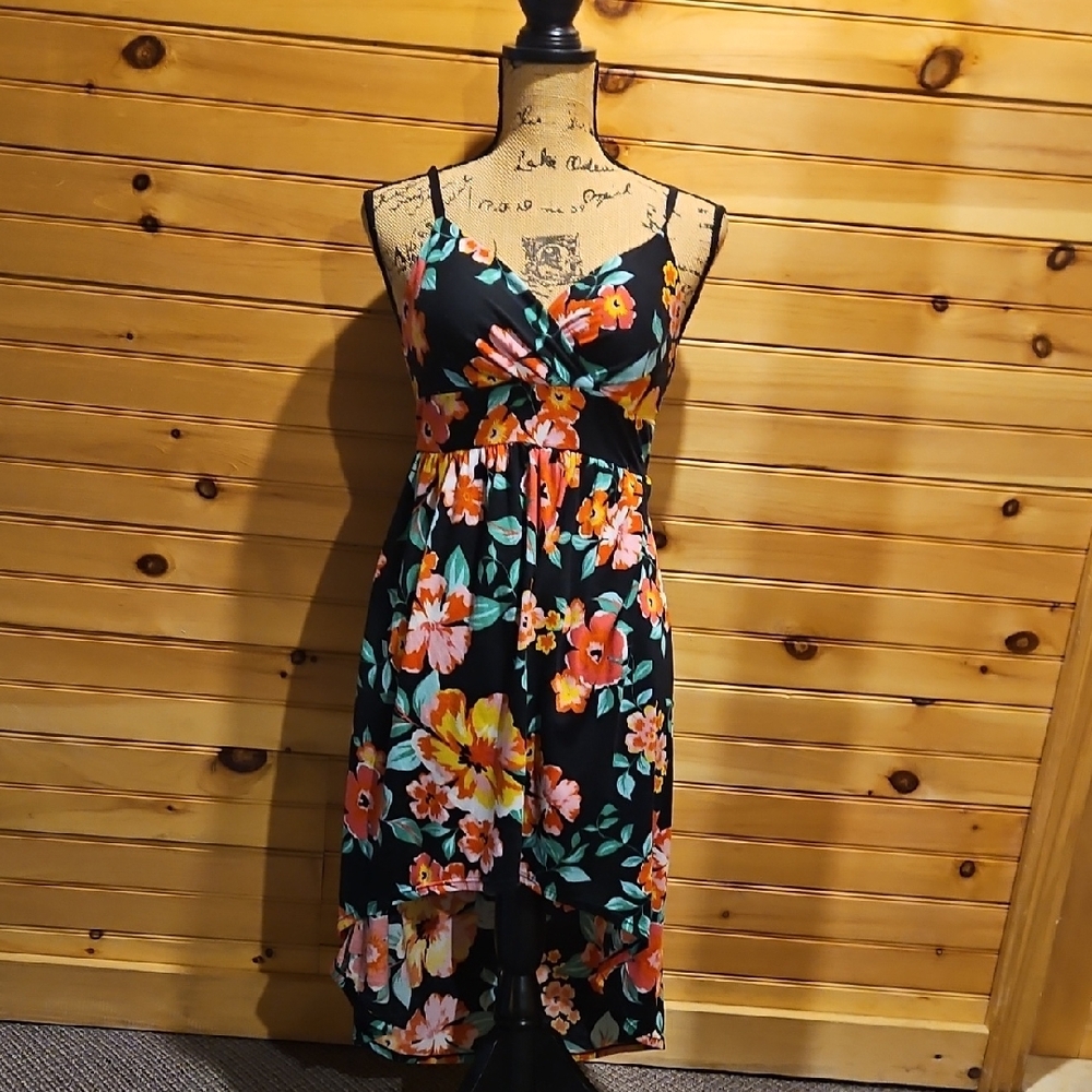 Floral Black Dress